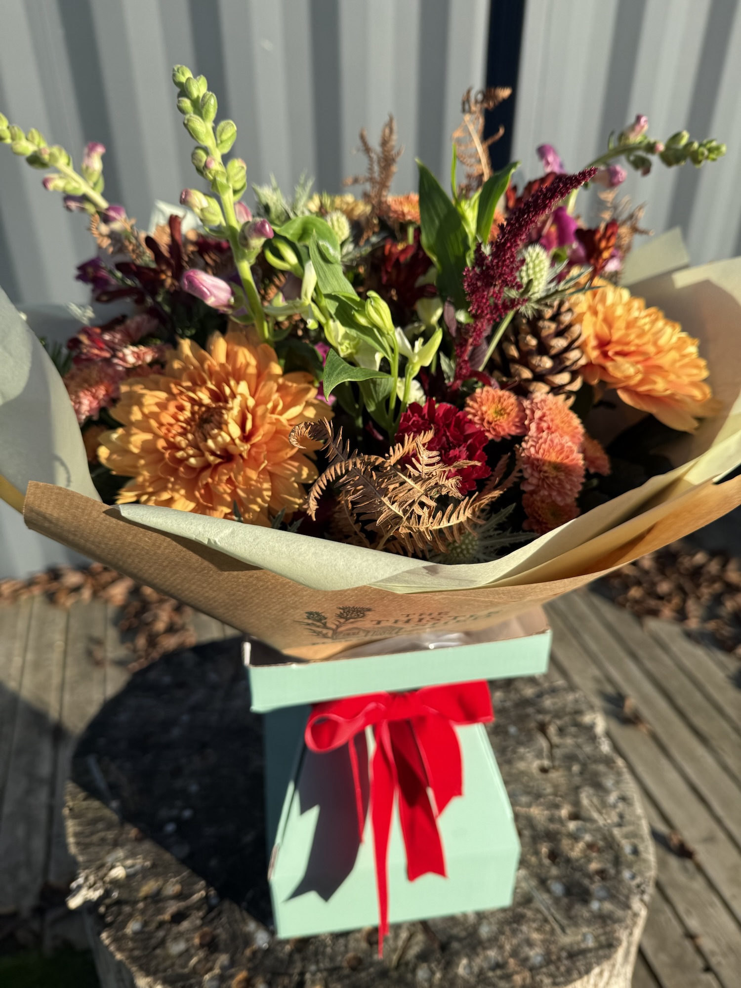 Winter, Christmas bouquet for delivery to Cupar, St Andrews and Glenrothes, perfect gift for Christmas.