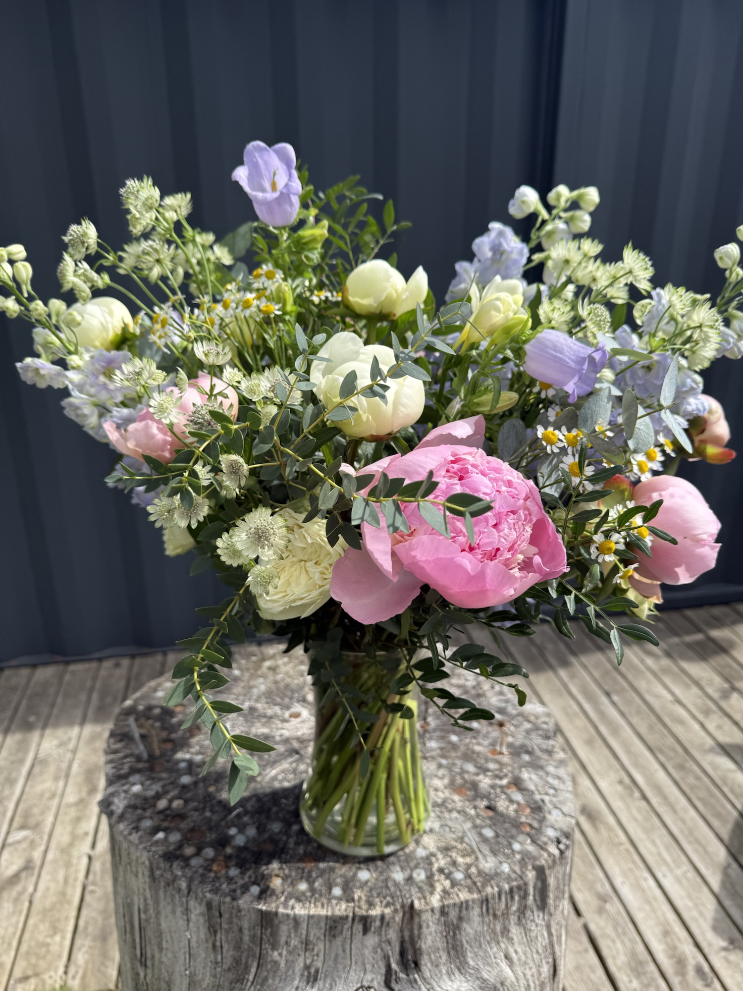 large vase arrangement of fresh flowers from The Thistle Shed
